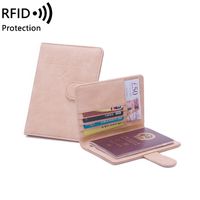 Unisexe Élégant Lettre Couleur Unie Faux Cuir Rfid Détenteurs De Passeport main image 2