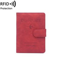 Unisexe Élégant Lettre Couleur Unie Faux Cuir Rfid Détenteurs De Passeport sku image 4