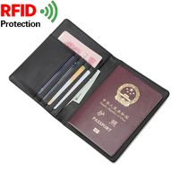 Unisex Basic Letter Solid Color Pu Leather Rfid Passport Holders main image 3