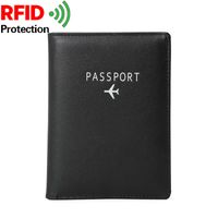Unisex Basic Letter Solid Color Pu Leather Rfid Passport Holders main image 2