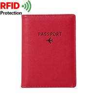 Unisex Basic Letter Solid Color Pu Leather Rfid Passport Holders main image 4