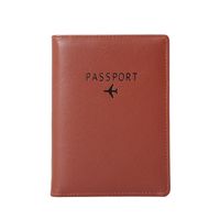 Unisex Basic Letter Solid Color Pu Leather Rfid Passport Holders sku image 4