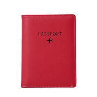 Unisex Letter Solid Color Airplane Pu Leather Open Card Holders sku image 2