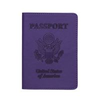 Unisexo Vacaciones Letra Águila Cuero Sintético Porta Pasaportes sku image 2