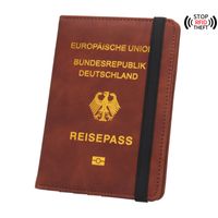 Unisex Basic Letter Eagle Pu Leather Rfid Passport Holders sku image 3