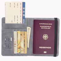 Unisex Basic Letter Eagle Pu Leather Rfid Passport Holders main image 3