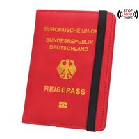 Unisexo Básico Letra Águila Cuero Sintético Rfid Porta Pasaportes sku image 5