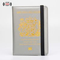 Unisexo Estilo Clásico Letra Cuero Sintético Rfid Porta Pasaportes sku image 4