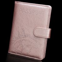 Unisex Business Letter Airplane Pu Leather Rfid Passport Holders sku image 1