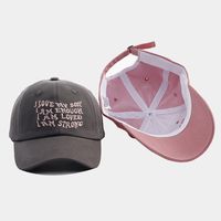 Unisex Casual Basic Letter Solid Color Embroidery Curved Eaves Baseball Cap main image 4