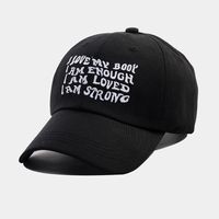 Unisex Casual Basic Letter Solid Color Embroidery Curved Eaves Baseball Cap sku image 1