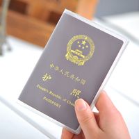 Unisex Classic Style Solid Color Pvc Passport Holders main image 1