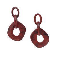1 Pair Simple Style Solid Color Patchwork Chain Arylic Drop Earrings main image 2