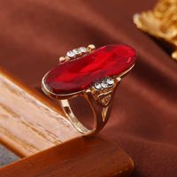 Wholesale Jewelry Elegant Retro Classic Style Geometric Alloy Zircon Inlay Rings main image 3