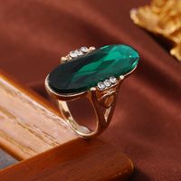 Wholesale Jewelry Elegant Retro Classic Style Geometric Alloy Zircon Inlay Rings main image 2