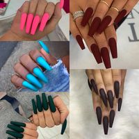 Simple Style Solid Color Solid Color Abs Nail Patches 1 Set main image 1