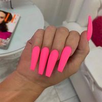 Simple Style Solid Color Solid Color Abs Nail Patches 1 Set main image 6