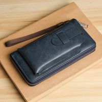 Unisex Solid Color Pu Leather Zipper Buckle Wallets sku image 3