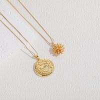Elegant Shiny Heart Shape Flower Copper Plating Inlay Zircon 14k Gold Plated Pendant Necklace main image 4