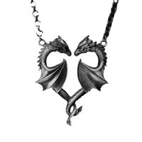 Retro Cool Style Heart Shape Dragon Alloy Plating Unisex Necklace main image 3