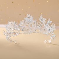 Elegant Bridal Sweet Flower Butterfly Alloy Plating Inlay Artificial Crystal Artificial Pearls Rhinestones Crown sku image 3