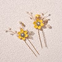 Sweet Flower Alloy Cloth Hairpin sku image 8