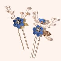 Sweet Flower Alloy Cloth Hairpin sku image 7