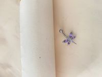 Streetwear Dragonfly Stainless Steel Alloy Inlay Zircon Belly Ring main image 2