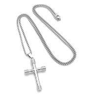 Hip-hop Punk Cool Style Cross Stainless Steel Alloy Plating Unisex Pendant Necklace Long Necklace main image 2