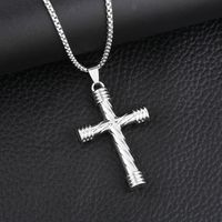 Hip-hop Punk Cool Style Cross Stainless Steel Alloy Plating Unisex Pendant Necklace Long Necklace main image 5