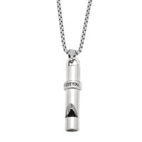 Hip-hop Cool Style Whistle Letter Stainless Steel Alloy Plating Women's Pendant Necklace Long Necklace main image 4