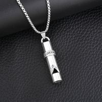 Hip Hop Style Cool Sifflet Lettre Acier Inoxydable Alliage Placage Femmes Pendentif Sautoir main image 1