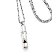 Hip-hop Cool Style Whistle Letter Stainless Steel Alloy Plating Women's Pendant Necklace Long Necklace main image 3