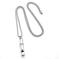 Hip-hop Cool Style Whistle Letter Stainless Steel Alloy Plating Women's Pendant Necklace Long Necklace main image 2