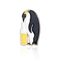 Cute Simple Style Penguin Alloy Stoving Varnish Women's Brooches sku image 2