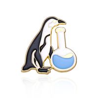 Cute Simple Style Penguin Alloy Stoving Varnish Women's Brooches sku image 3