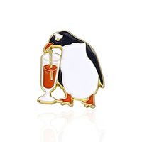 Cute Simple Style Penguin Alloy Stoving Varnish Women's Brooches sku image 4