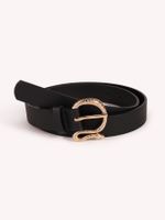 Simple Style Solid Color Snake Pu Leather Alloy Women's Leather Belts main image 1