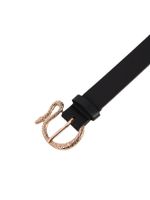 Simple Style Solid Color Snake Pu Leather Alloy Women's Leather Belts main image 3