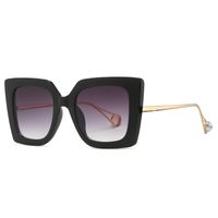 Casual Simple Style Marble Ac Square Inlaid Pearls Full Frame Women's Sunglasses main image 6