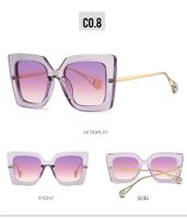 Casual Simple Style Marble Ac Square Inlaid Pearls Full Frame Women's Sunglasses sku image 6