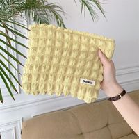 Women's Medium Summer Polyester Lingge Basic Classic Style Square Zipper Cosmetic Bag sku image 7