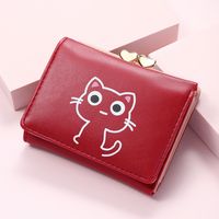 Women's Cat Pu Leather Wallets sku image 1