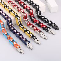 Hip-hop Color Block Solid Color Titanium Steel Bracelets main image 1