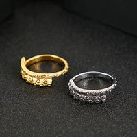 Retro Punk Solid Color Stainless Steel 18K Gold Plated Men'S Rings main image 5
