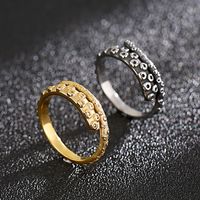Retro Punk Solid Color Stainless Steel 18K Gold Plated Men'S Rings main image 2