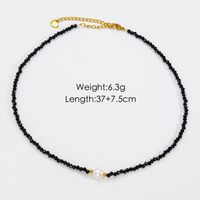 Casual Simple Style Multicolor Natural Stone Freshwater Pearl Shell Beaded Handmade Plating Necklace sku image 2
