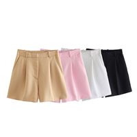 Women's Holiday Daily Streetwear Solid Color Shorts Patchwork Button Casual Pants Straight Pants main image 1