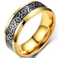 Hip-hop Symbol Titanium Steel Enamel Men's Rings sku image 18