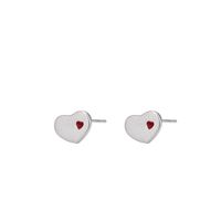 1 Pair Sweet Heart Shape Sterling Silver Ear Studs main image 4